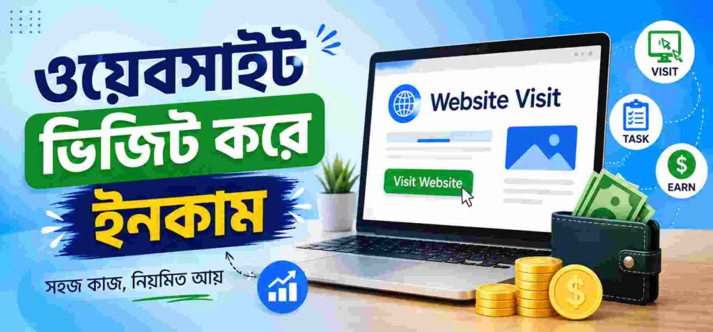 ওয়েবসাইট ভিজিট করে ইনকাম