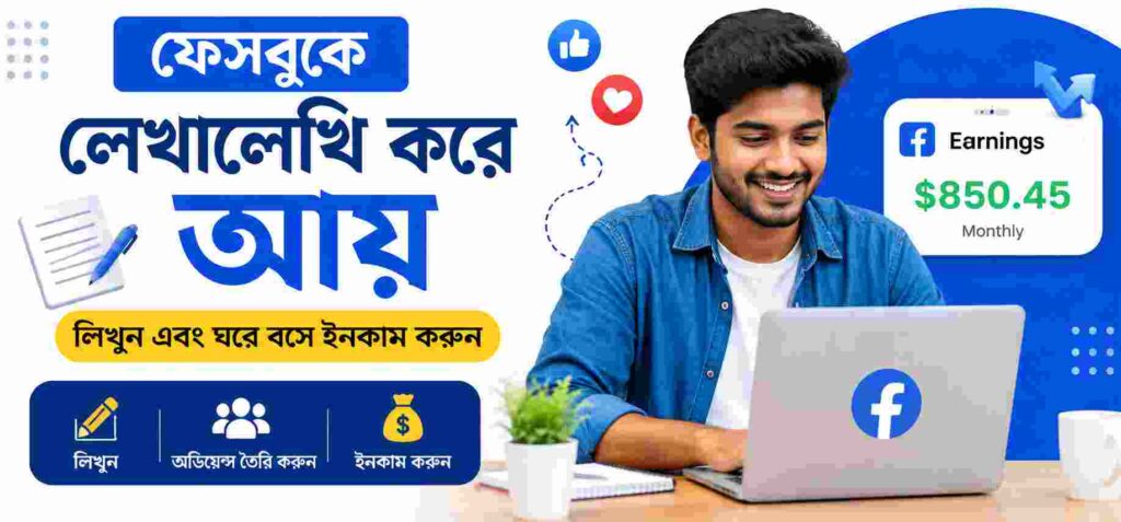 ফেসবুকে লেখালেখি করে আয় করার উপায়